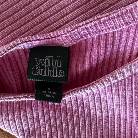 Pink Ribbed Women's Top - Picture 3 of 3